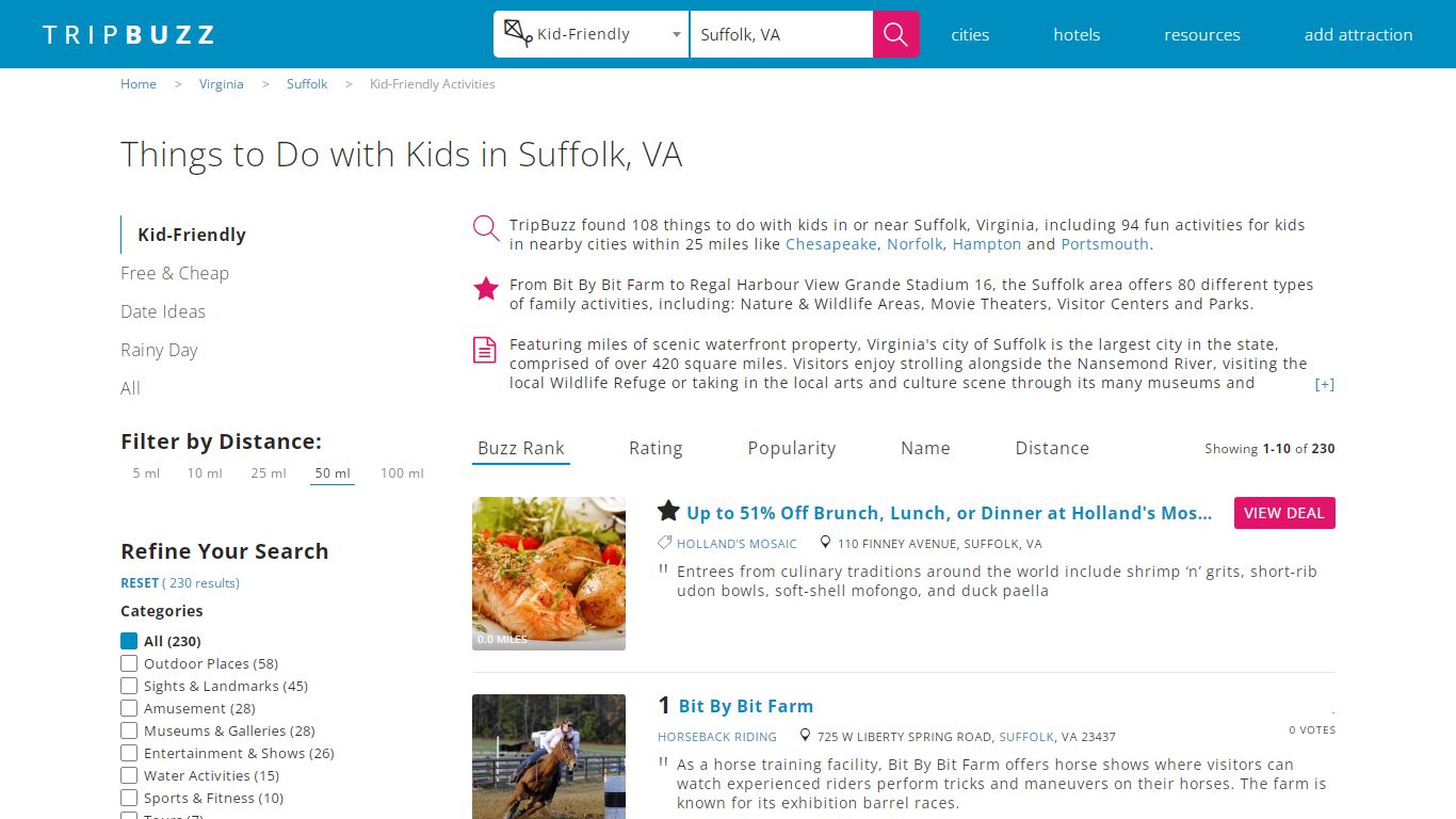 108 Things to Do with Kids in Suffolk, VA | TripBuzz